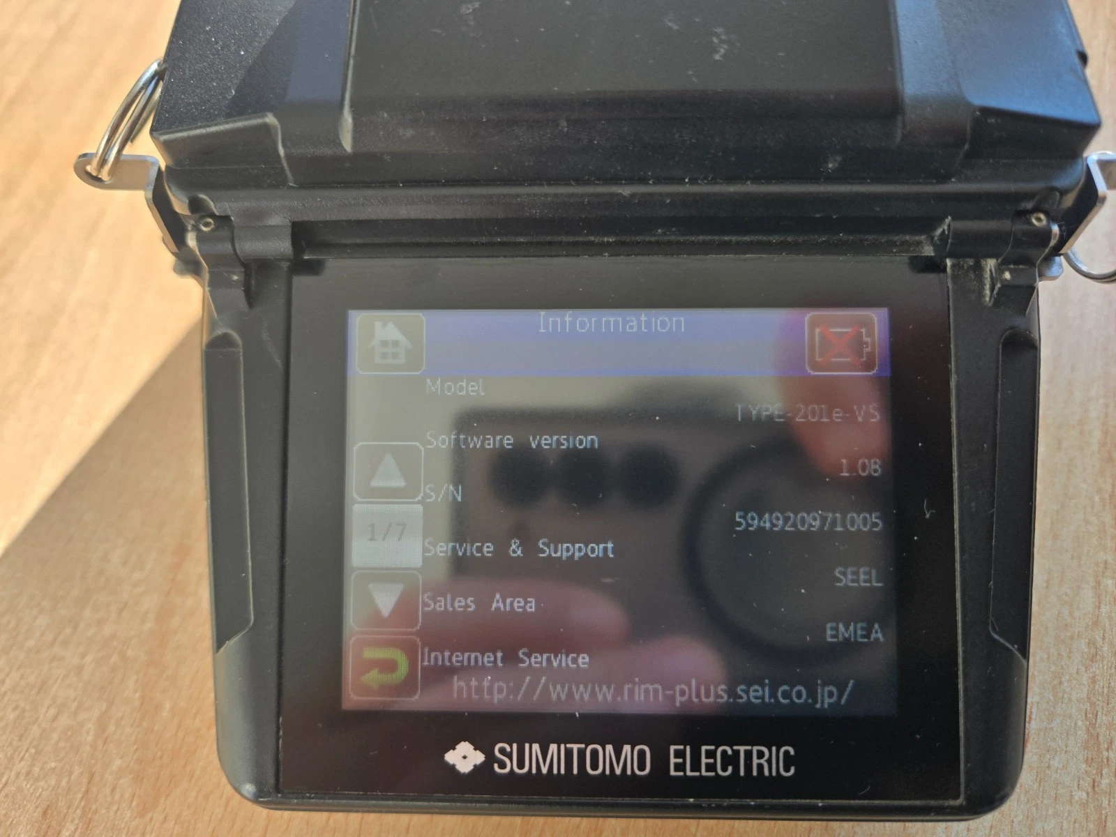 Sumitomo Type-201e Handheld Fusion Splicer - Ultra Low Usage (2371 Arcs) - Image 6