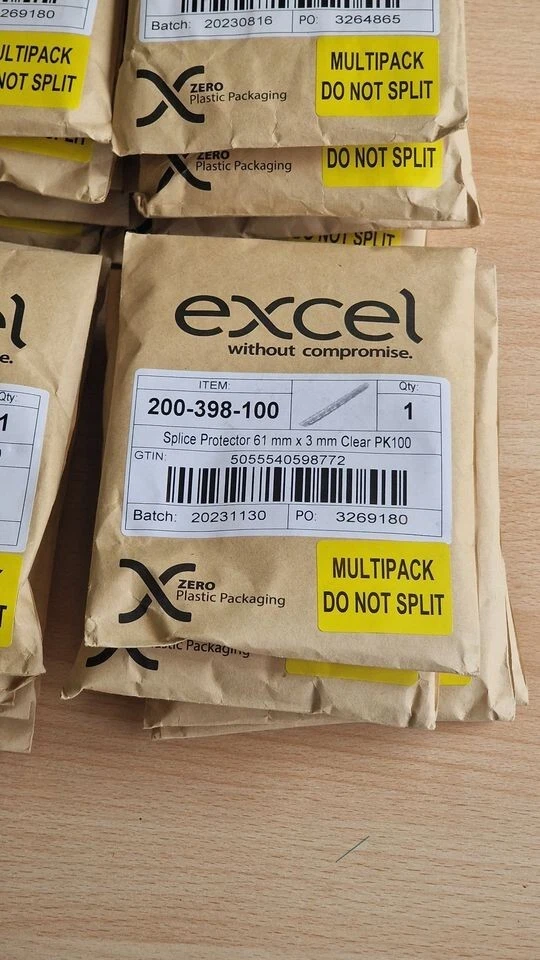 Excel Enbeam Splice Protectors 61 mm x 3 mm Clear