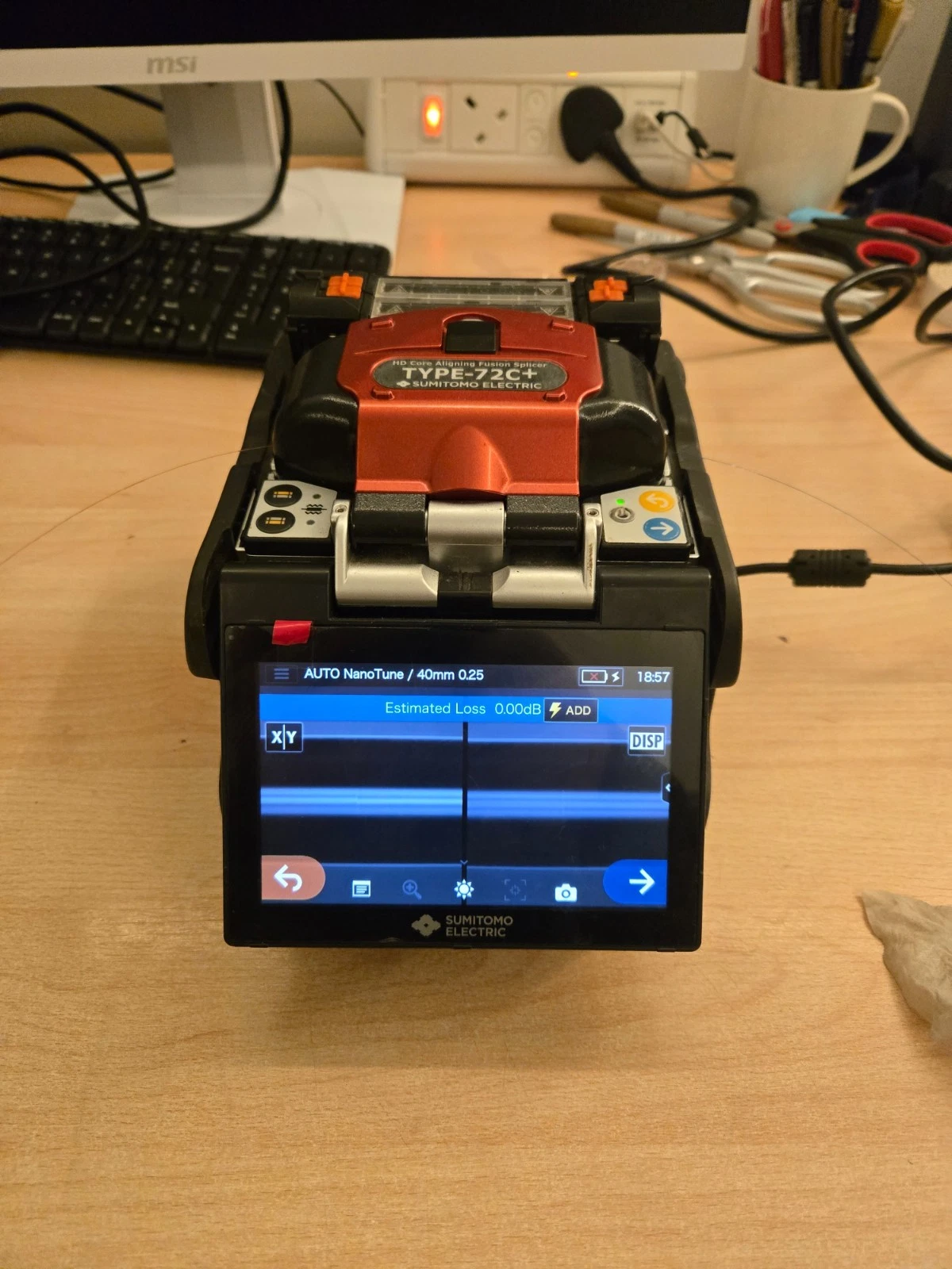 Sumitomo Type-72C+ Core Alignment Fusion Splicer - 3,265 Arcs - GREAT Condition