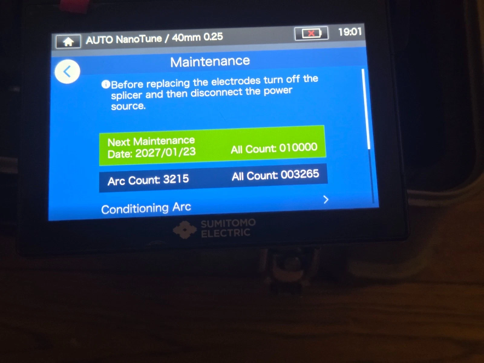 Sumitomo Type-72C+ Core Alignment Fusion Splicer - 3,265 Arcs - GREAT Condition - Image 7